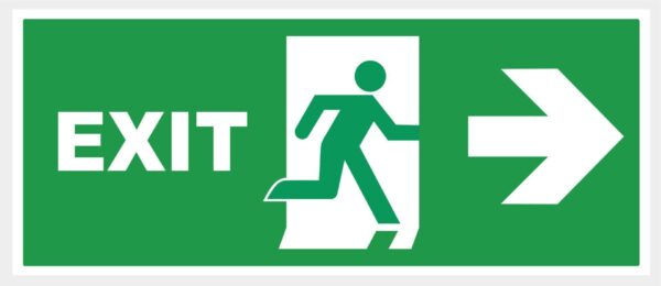 Đèn led exit đa năng 3W MPE EXR/M 1 mặt phải 2 Đèn led báo exit đa năng 3W MPE EXR/M