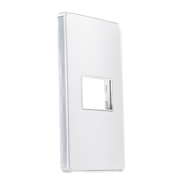 Mặt công tắc A60 cho 1 thiết bị MPE A601S - Viền bạc 2 Mặt công tắc A60 cho 1 thiết bị MPE A601S