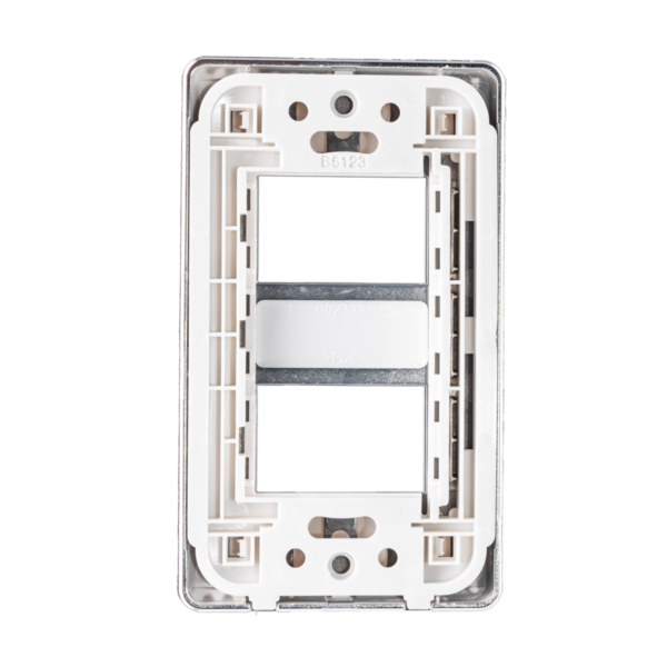 Mặt công tắc A60 cho 2 thiết bị MPE A602S - Viền bạc 3 Mặt công tắc A60 cho 2 thiết bị MPE A602S