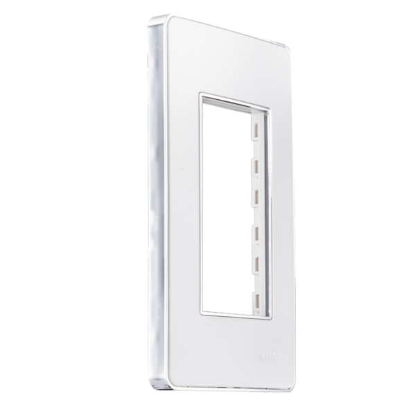 Mặt công tắc A60 cho 3 thiết bị MPE A603S - Viền bạc 2 Mặt công tắc A60 cho 3 thiết bị MPE A603S