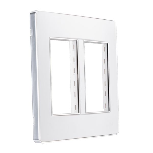 Mặt công tắc A60 cho 4-5-6 thiết bị MPE A60456S - Viền bạc 2 Mặt công tắc A60 cho 4-5-6 thiết bị MPE A60456S
