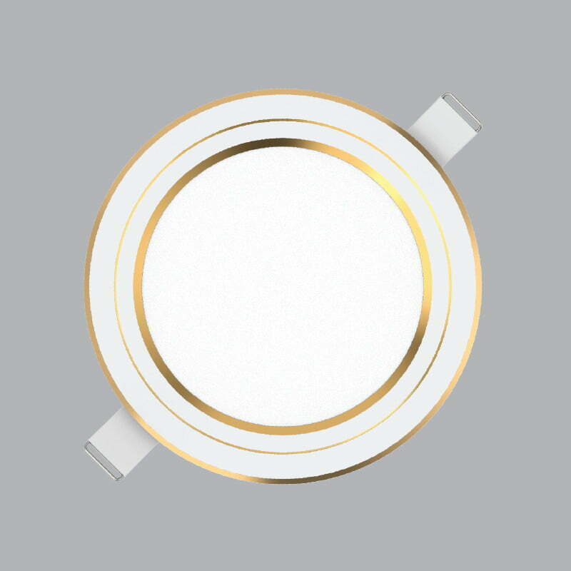 Đèn LED Panel 3 màu 7W MPE RPL viền Vàng 2 Đèn LED Panel 3 màu 7W MPE RPL viền Vàng