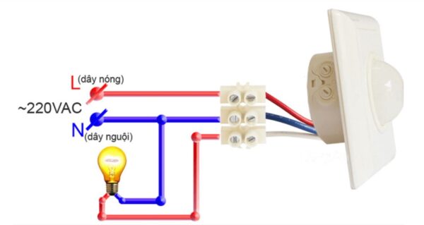 Thiết bị cảm biến hồng ngoại 200W MPE IRS2-V vuông mặt kính 2 Đấu nối thiết bị cảm biến hồng ngoại 200W MPE IRS2-V