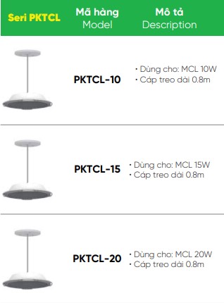 Phụ kiện treo đèn ốp trần 15W MPE PKTCL-15 3 Tổng hợp phụ kiện treo đèn ốp trần 15W MPE PKTCL, 20,...