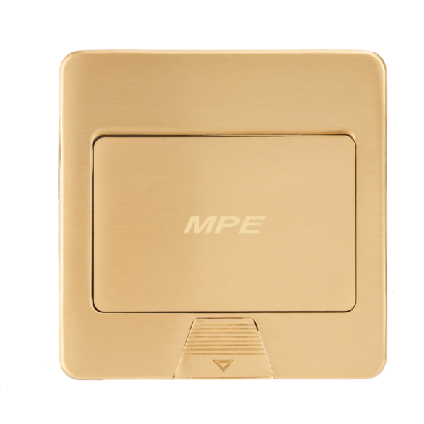 Ổ cắm âm sàn vuông MPE F2Y-60 - Màu vàng mặt phẳng (không bao gồm đế)
