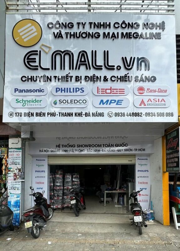 Đại lý phân phối thiết bị điện đèn led MPE số 1 tại Đà Nẵng 1 showroom da nang 1