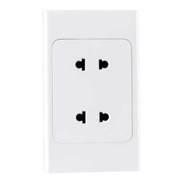 Ổ cắm 2 chấu đế liền 16A MPE A20US2N
