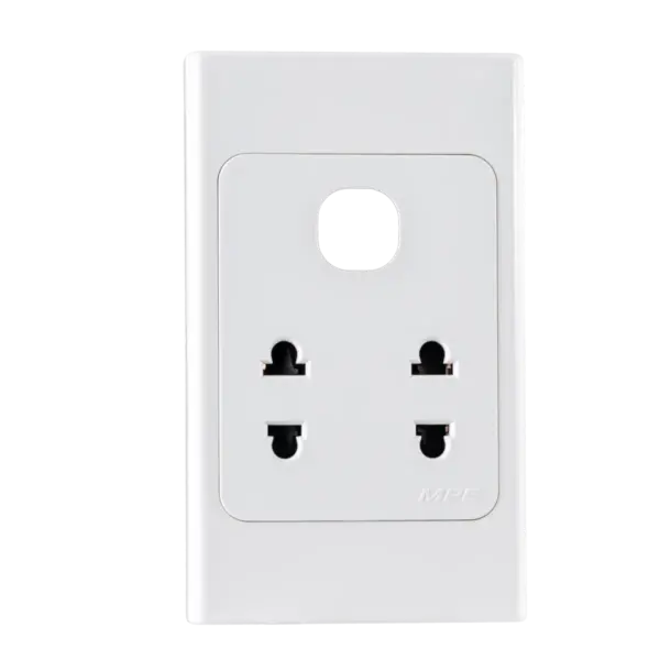 Ổ cắm đôi 2 chấu 16A + 1 lỗ MPE A20US2XN
