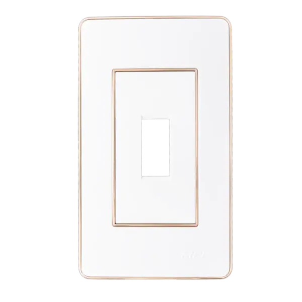 Mặt công tắc A60 cho cầu dao MPE A60SBG - Viền vàng