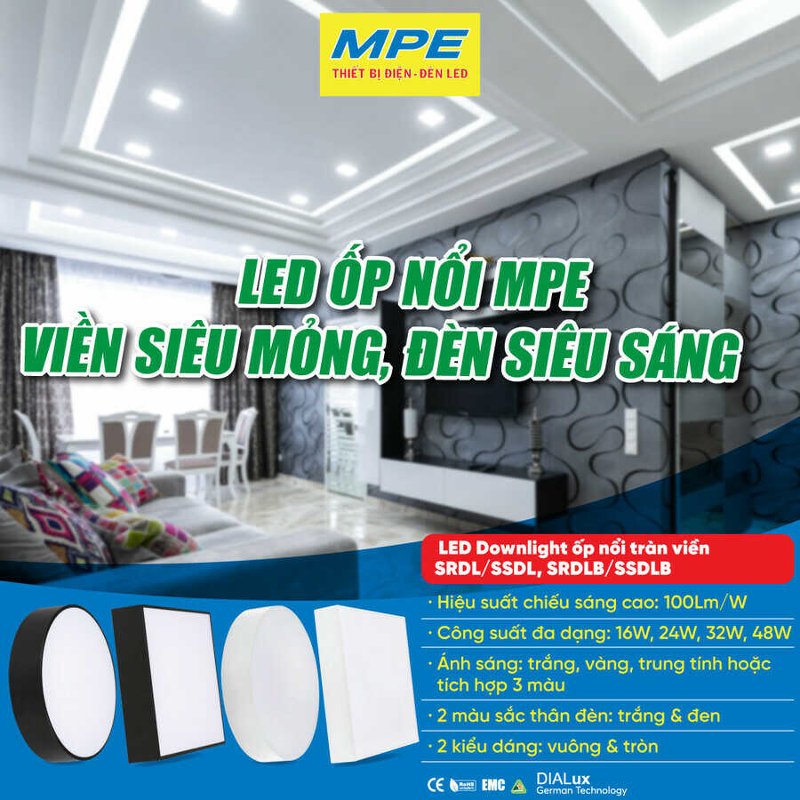den downlight op noi tran vien