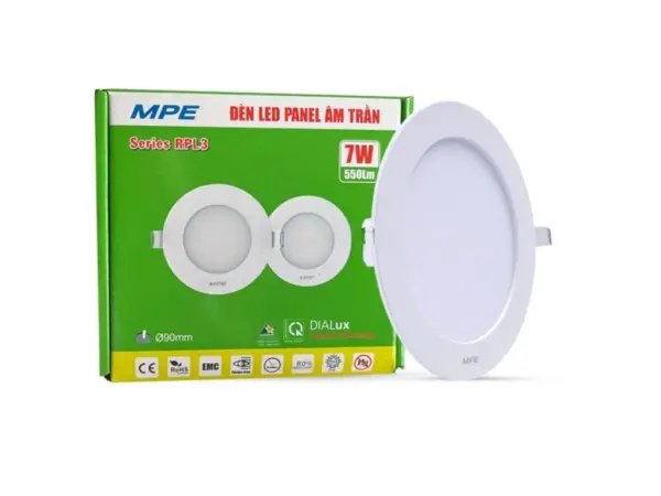 Đèn LED Panel 7W MPE RPL3 siêu mỏng dễ lắp đặt