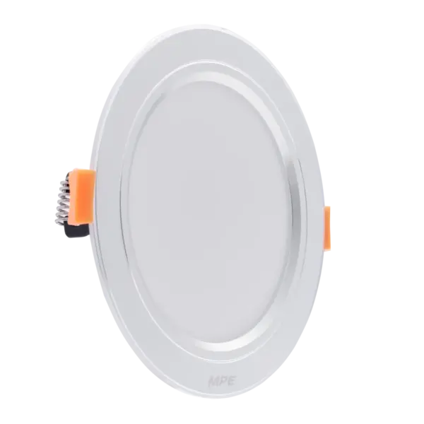 Đèn LED Downlight 3 màu 5W MPE DLB2 viền Bạc