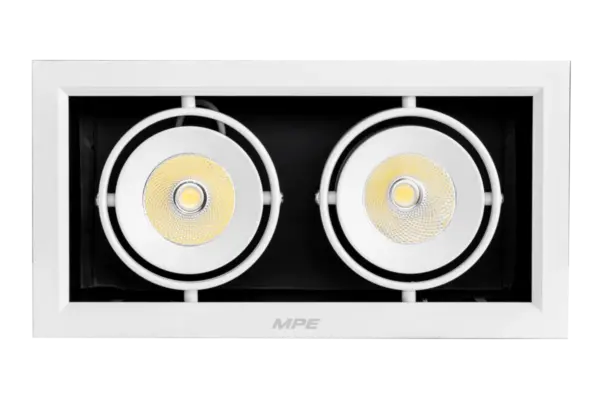 Đèn LED Downlight đôi 12W MPE DLS mặt vuông