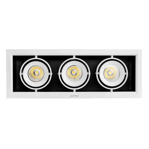 Đèn LED Downlight ba 12W MPE DLS mặt vuông