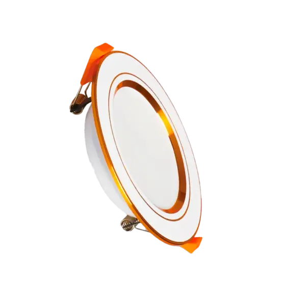 Đèn LED Downlight 7W MPE DLV2 viền Vàng