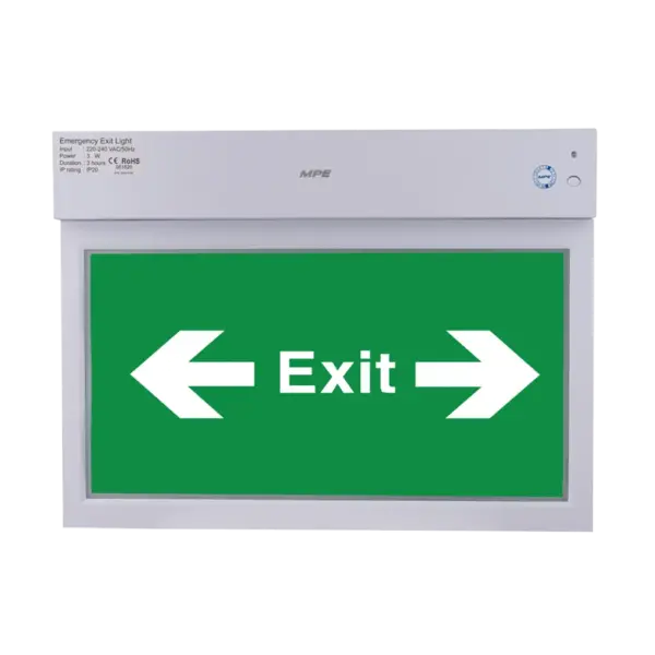 Đèn led exit đa năng 3W MPE EX2LR/M 2 mặt trái phải
