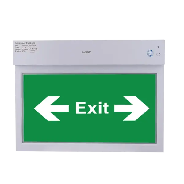 Đèn led exit đa năng 3W MPE EXLR/M 1 mặt trái phải