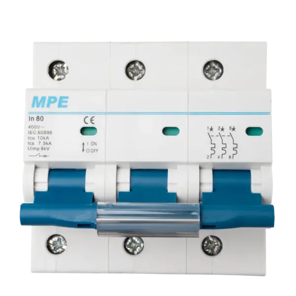 Cầu dao tự động MPE MP10-C380 chứa MCB 3 cực