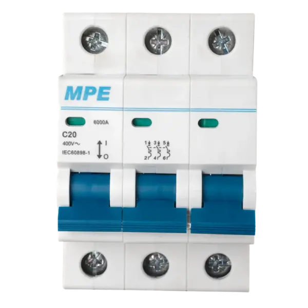 Cầu dao tự động MPE MP6-C320 chứa MCB 3 cực