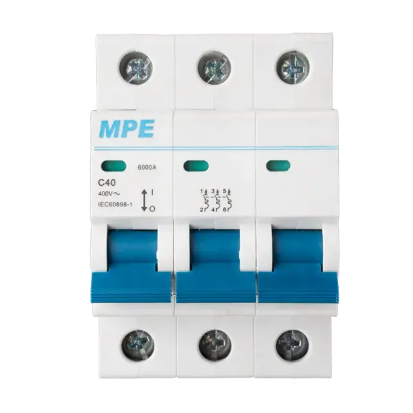 Cầu dao tự động MPE MP6-C340 chứa MCB 3 cực