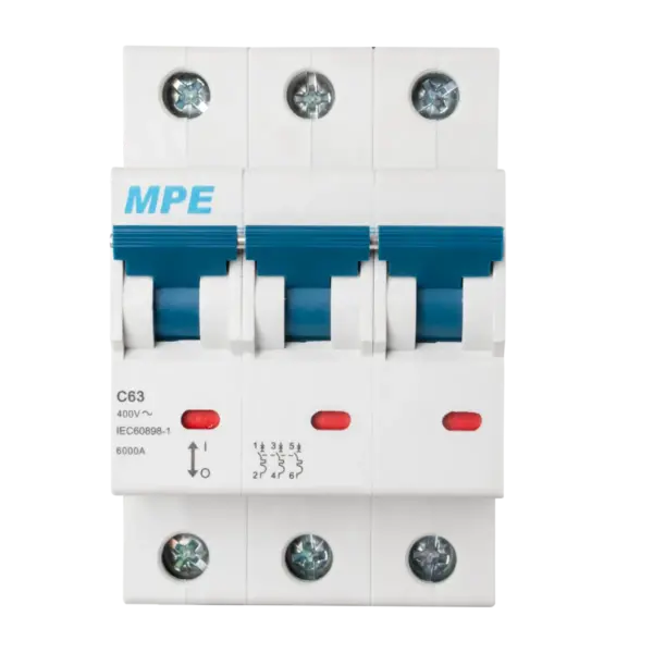 Cầu dao tự động MPE MP6-C363 chứa MCB 3 cực