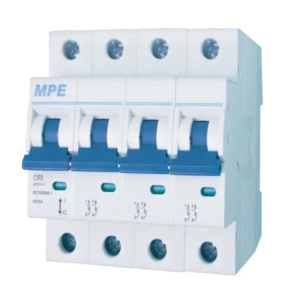Cầu dao tự động MP6-C410 chứa MCB 4 cực