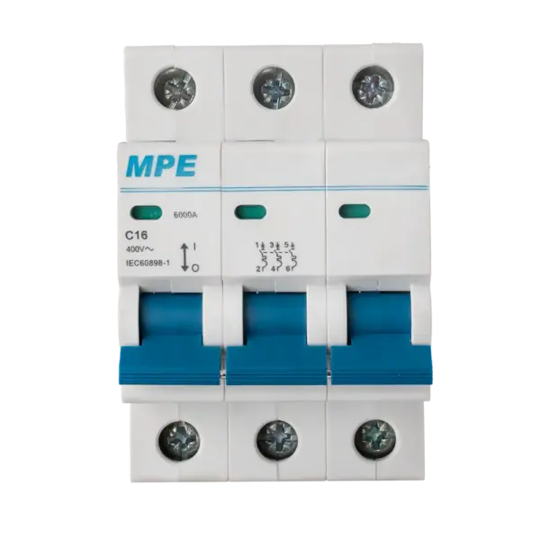 Cầu dao tự động MPE MP6-C316 chứa MCB 3 cực