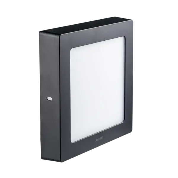 Led Panel vuông nổi viền đen 12W MPE SSPLB-12T/V