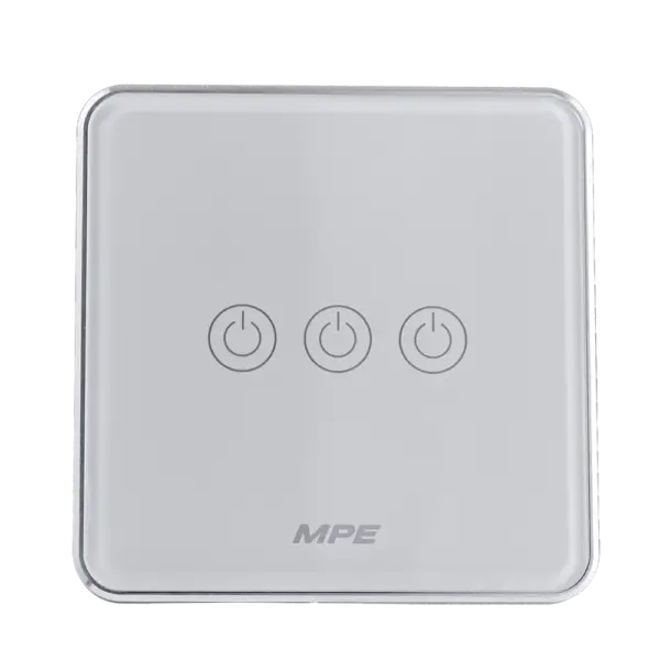 Mặt 3 công tắc vuông Zigbee SWV3/ZB