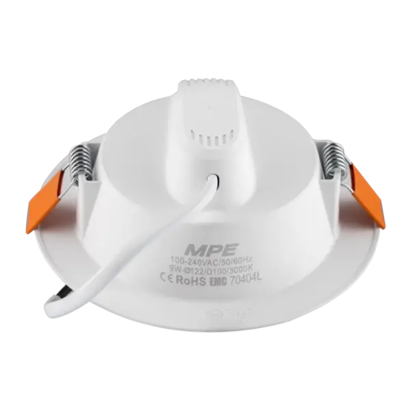 LED Downlight âm trần nhựa 9W ánh sáng vàng DLEL-9V