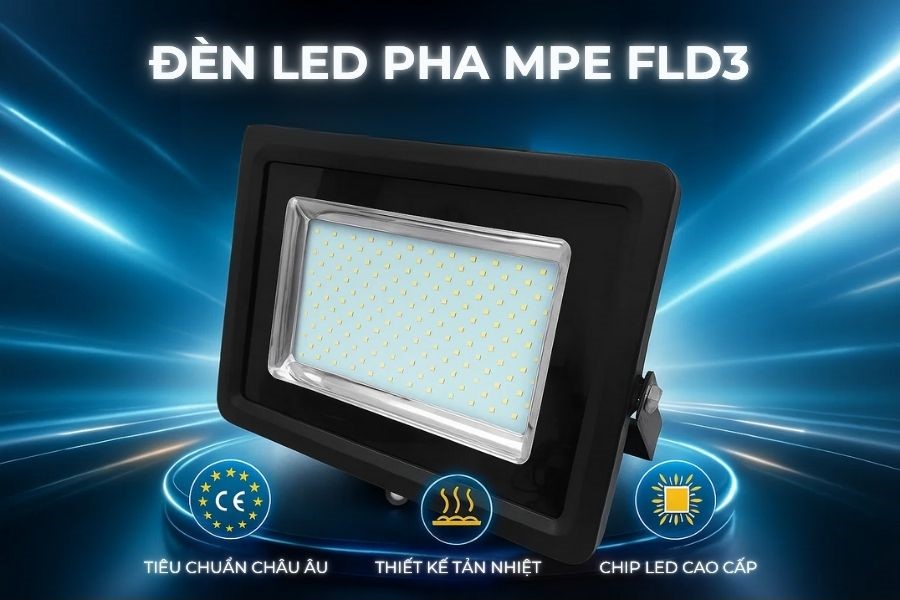 Đèn LED pha 300W MPE FLD3-300T (ánh sáng trắng) 6 Đèn pha FLD3-300T MPE ứng dụng công nghệ sản xuất hiện đại