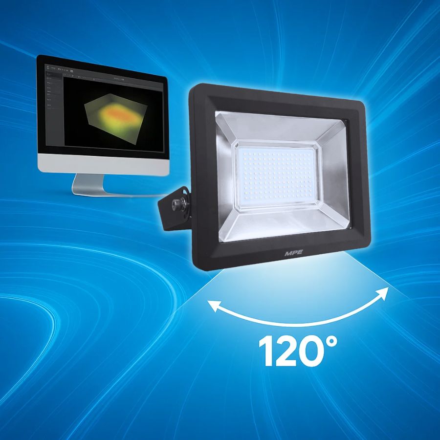 Đèn pha LED 100W MPE FLD2-100T (ánh sáng trắng) 4 Đèn pha LED 100W MPE FLD2-100T ứng dụng phần mềm DIALux