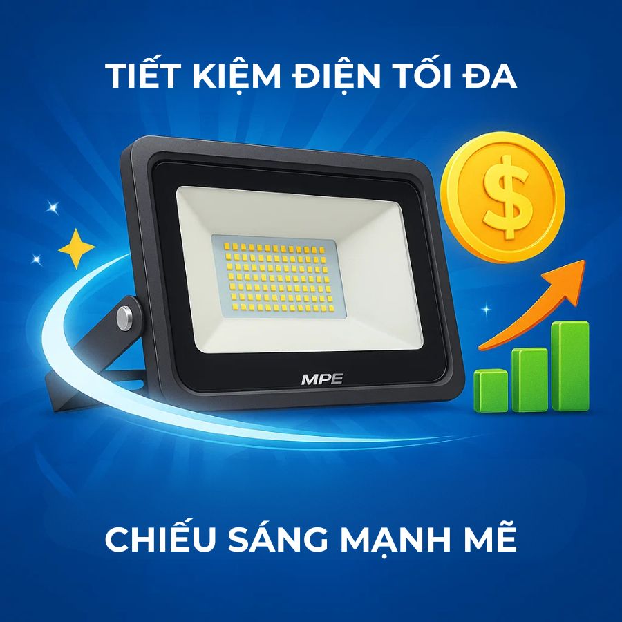 Đèn LED pha 50W MPE FLD2-50V (ánh sáng vàng) 6 Lợi ích sử dụng đèn LED pha 50W MPE FLD2-50V