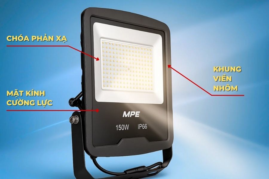 Đèn pha LED 150w FLD5-150V MPE được thiết kế tối ưu
