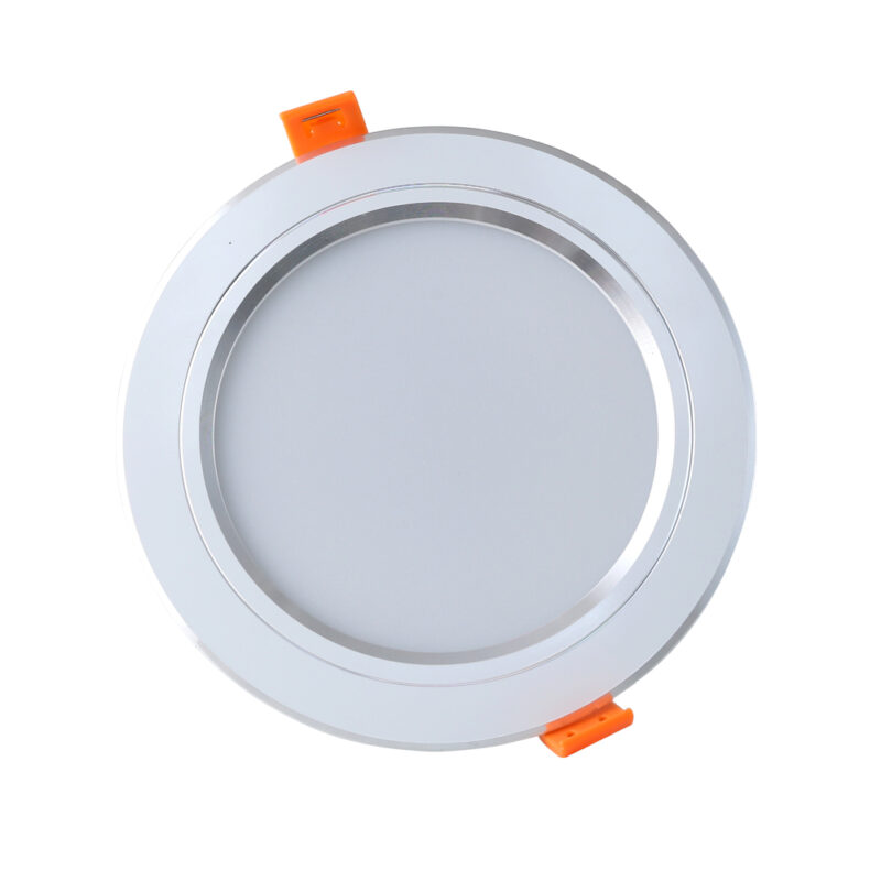 Đèn LED âm trần 9W MPE DLB-9T viền bạc ánh sáng trắng