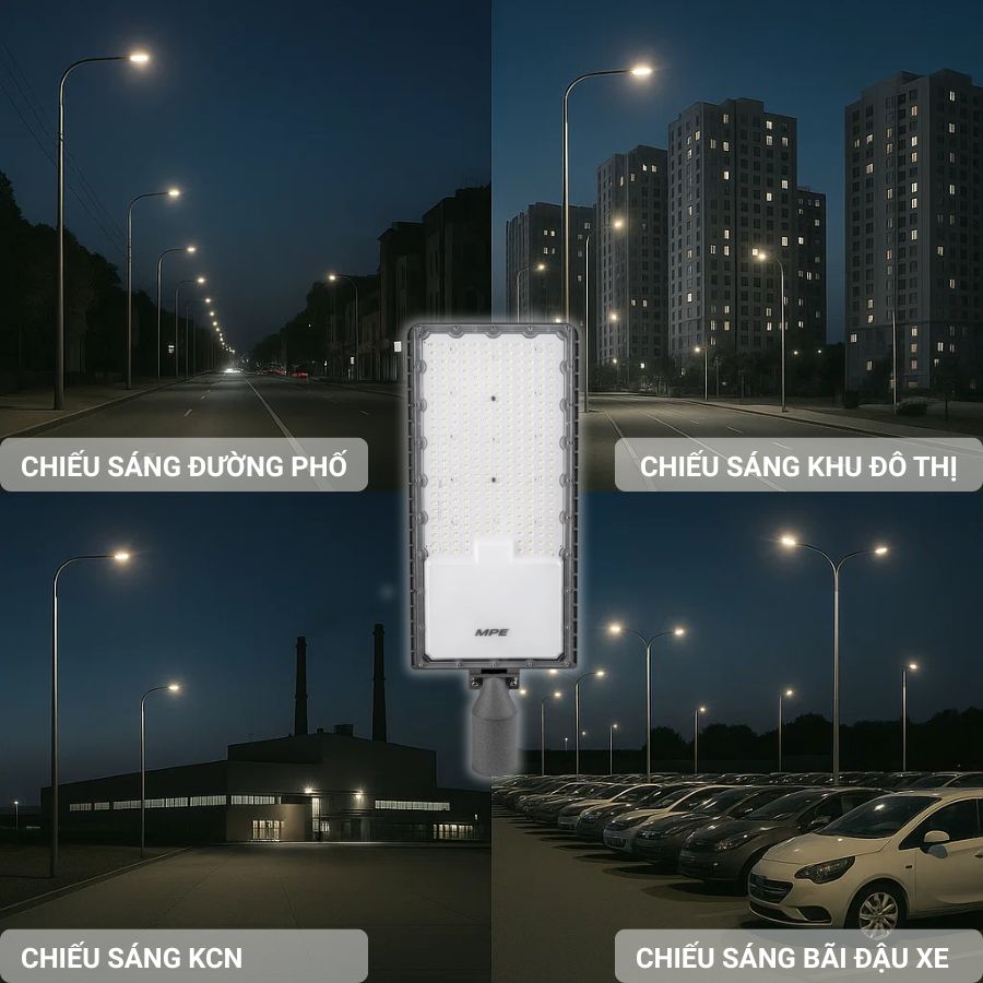 Đèn LED đường 100W MPE LST2-100V (ánh sáng vàng) 6 Ứng dụng của đèn LED đường MPE LST2