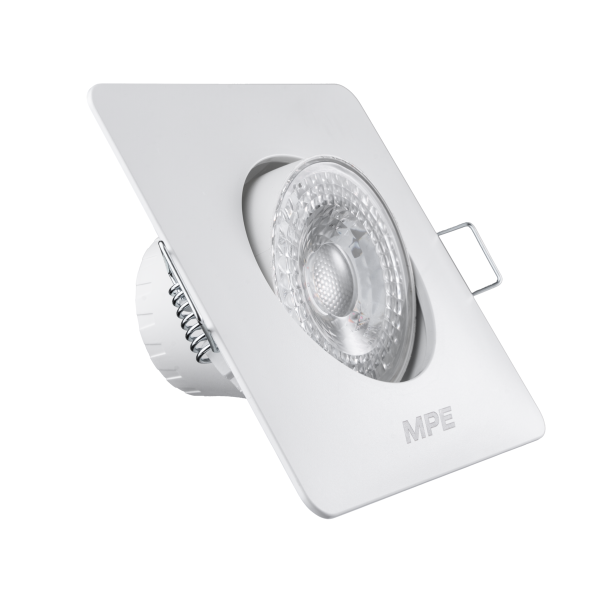 LED Downlight âm trần Chiếu điểm, Điều chỉnh hướng sáng, mặt vuông 7W ánh sáng trắng DLA2S-7T