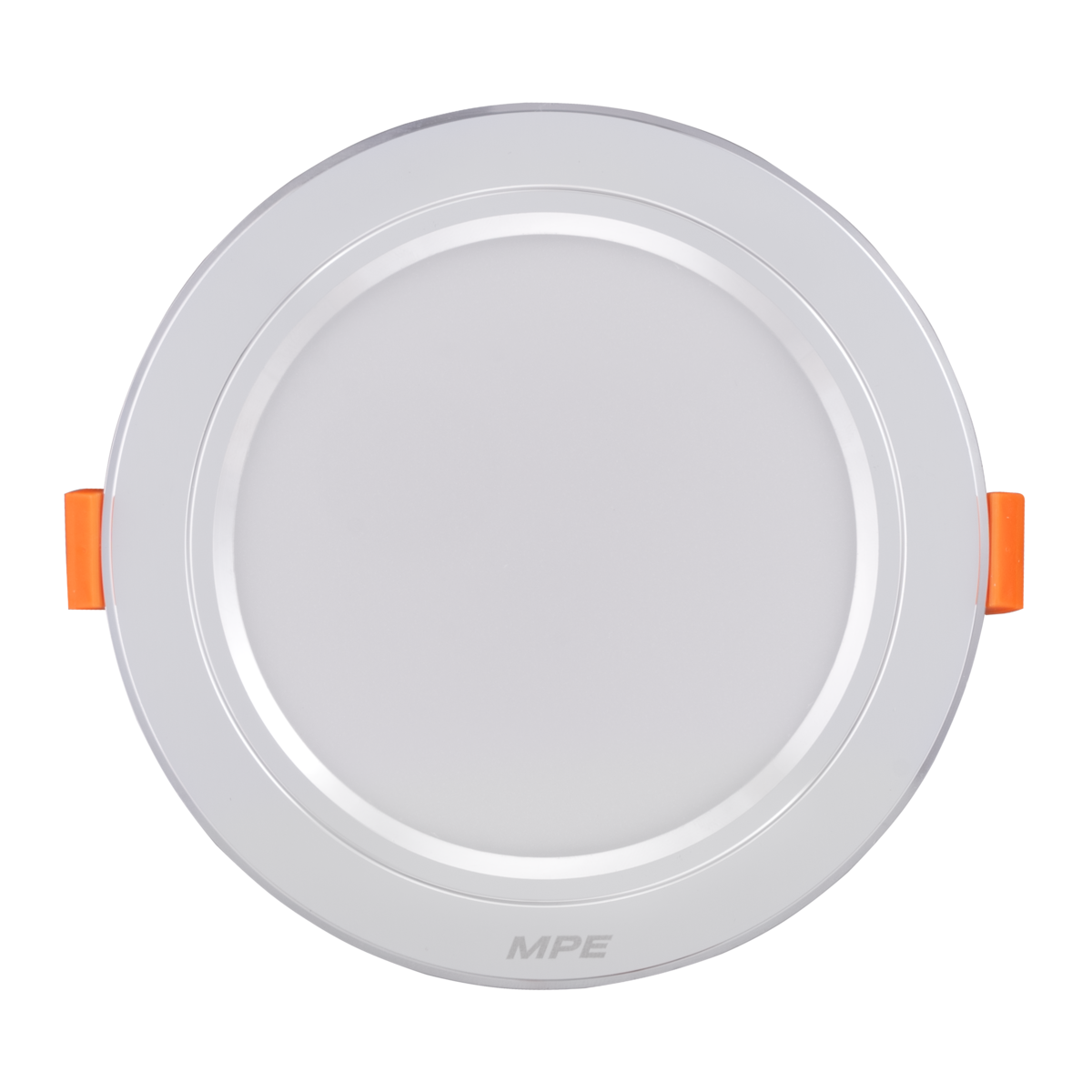 LED Downlight âm trần nhôm, viền bạc 12W ánh sáng trắng DLB-12T