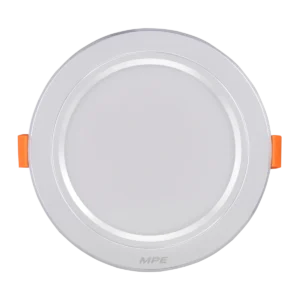 LED Downlight âm trần nhôm, viền bạc 9W, phi lớn, ánh sáng vàng DLBL-9V