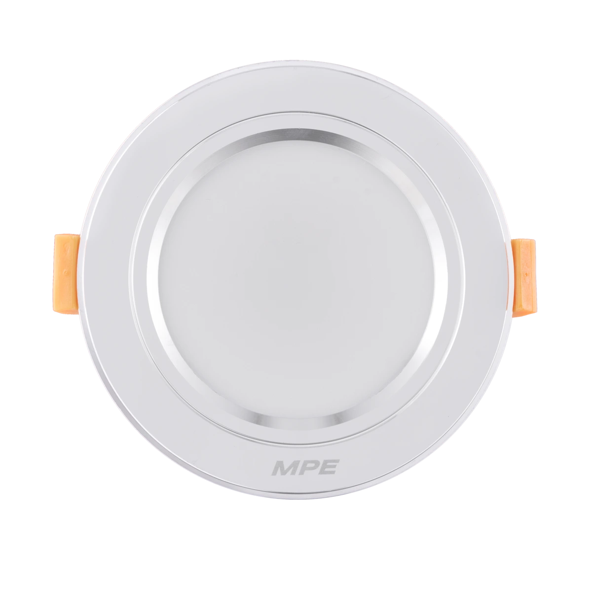 LED Downlight âm trần nhôm, viền bạc 5W ánh sáng vàng DLB-5V