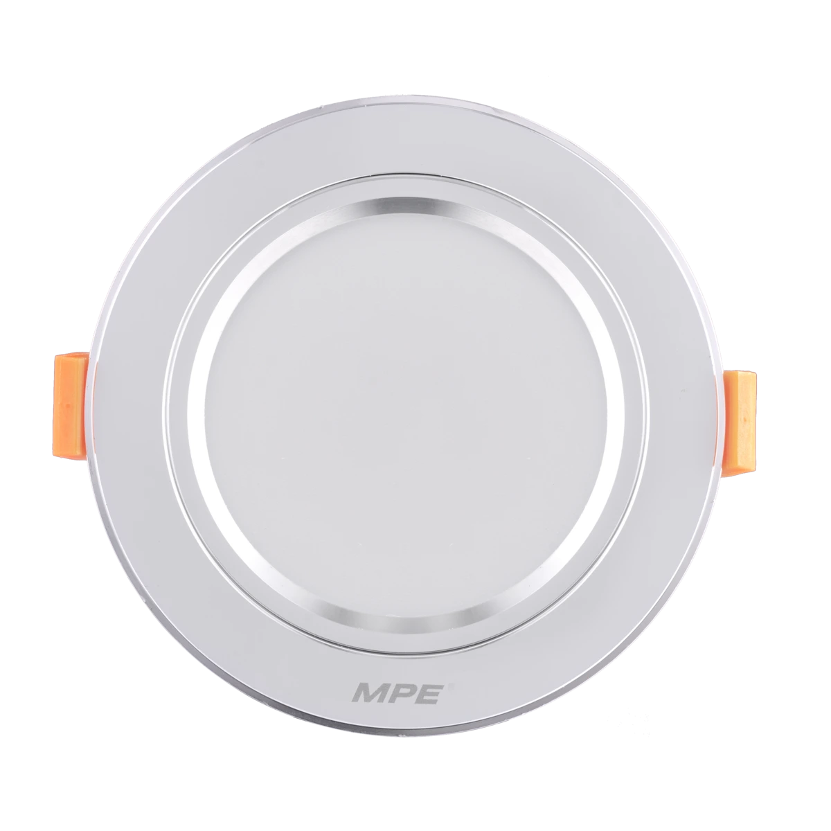 LED Downlight âm trần nhôm, viền bạc 7W ánh sáng trắng DLB-7T