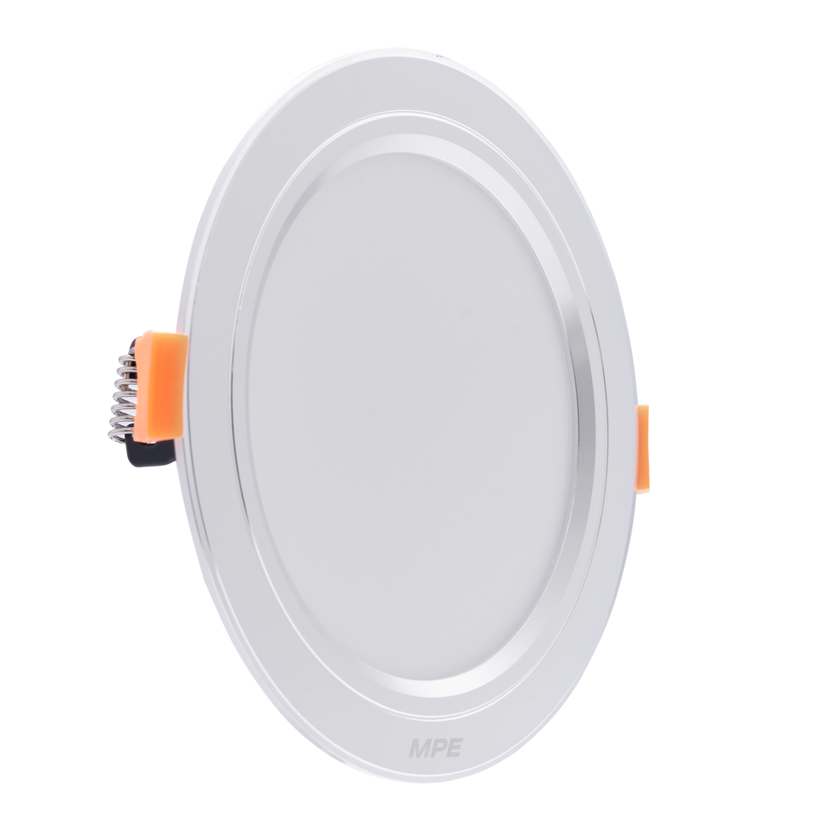 LED Downlight âm trần nhôm, viền bạc 12W ánh sáng trắng DLB2-12T