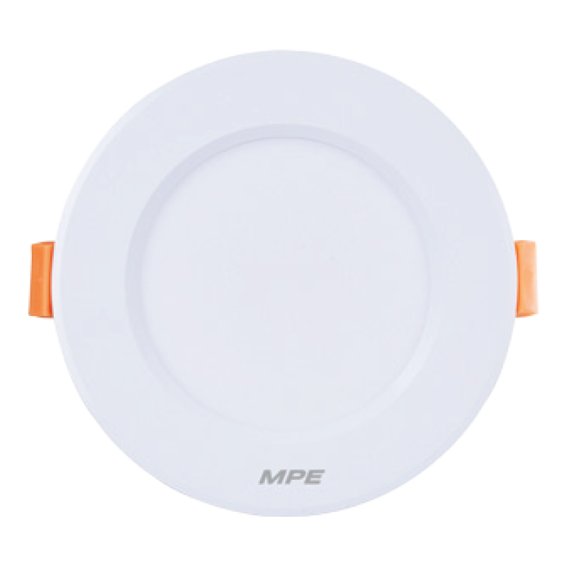 LED Downlight âm trần nhôm, viền trắng 9W, phi lớn, ánh sáng vàng DLTL-9V