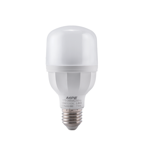 LED Bulb thân nhựa 15W ánh sáng vàng LBD2-15V