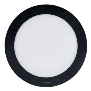 LED Panel ốp nổi nhôm, thân đen, mặt tròn 12W ánh sáng trắng SRPLB-12T