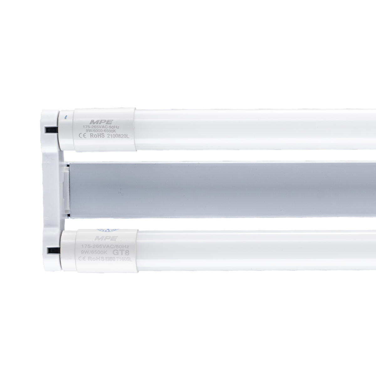 Bộ máng LED Tube thuỷ tinh 2x9W 0.6m ánh sáng vàng MGT-210V