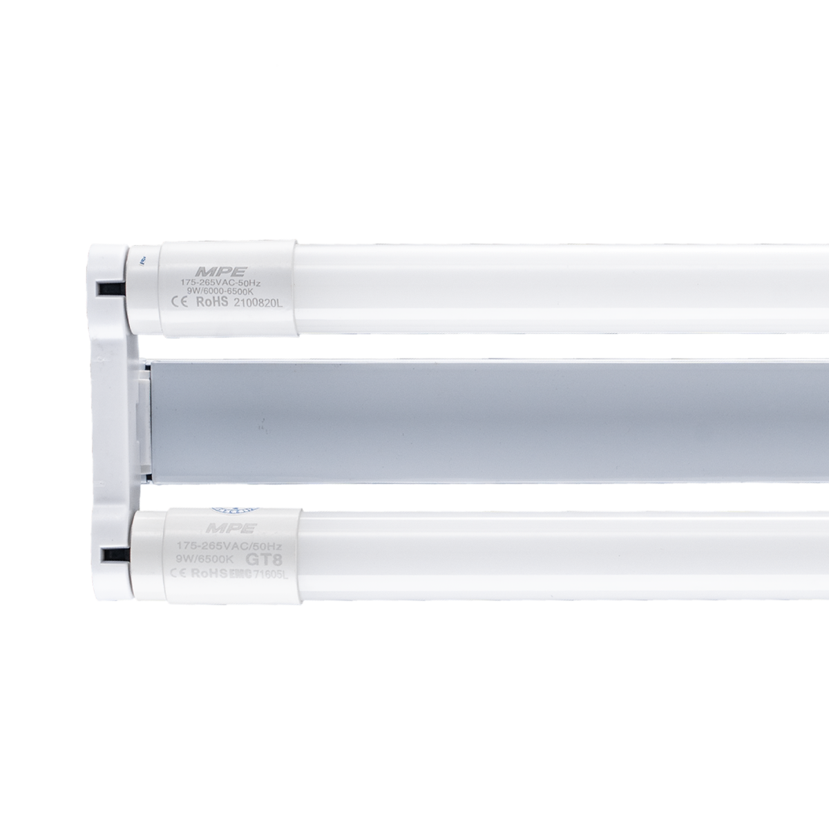 Bộ máng LED Tube thuỷ tinh 2x9W 0.6m ánh sáng trắng MGT-210T