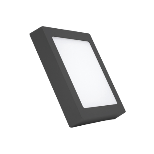 LED Panel ốp nổi nhôm, thân đen, mặt vuông 24W ánh sáng trắng SSPLB-24T
