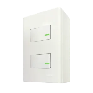 Bộ công tắc đơn 2 công tắc và đế nổi đơn mã A60B12V (Vặn vít)
