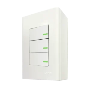 Bộ công tắc đơn 3 công tắc và đế nổi đơn mã A60B13V (Vặn vít)
